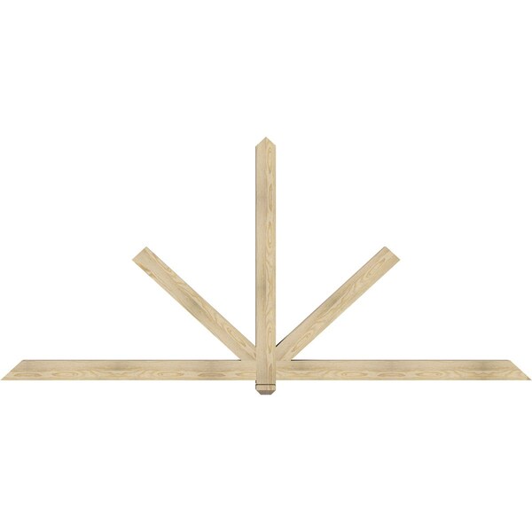 Ekena Millwork Kennewick Rough Sawn Timber Gable Bracket, Douglas Fir, 108"W x 49"H x 4"D x 4"F, 11/12 Pitch GBW108X49X0404KEN00RDF - main